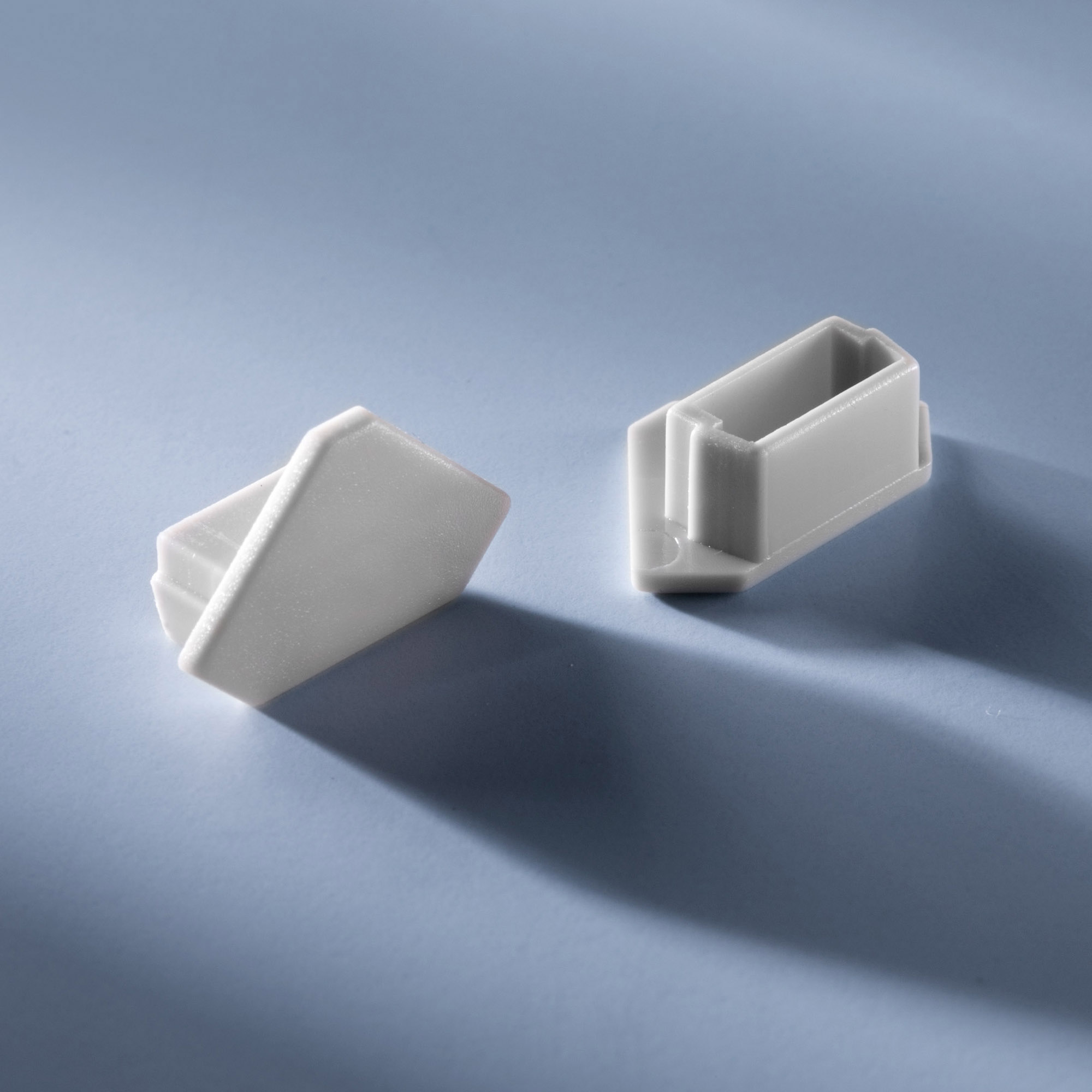 Aluminium Corner Profile End Cap closed flat