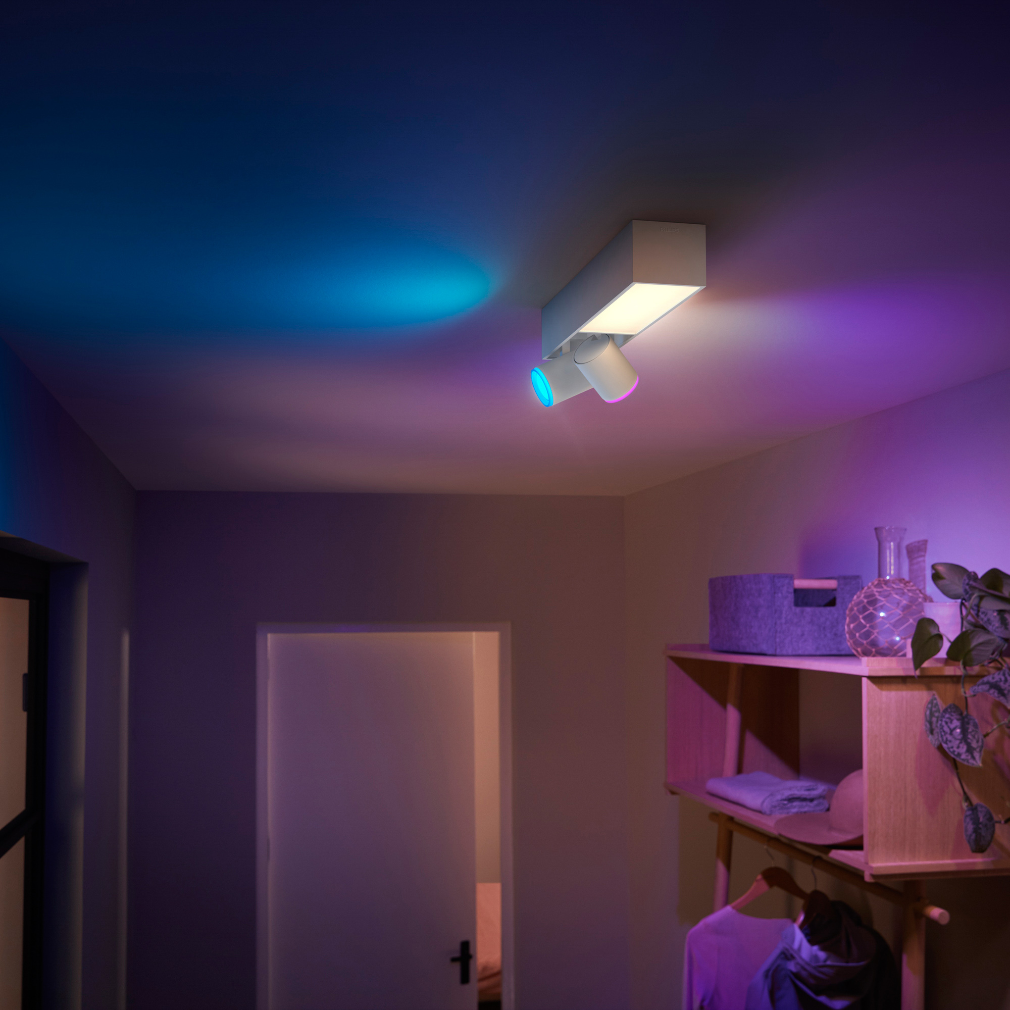 Philips Hue White & Color Ambiance Centris LED Ceiling Light with 2 Spots white 1540lm