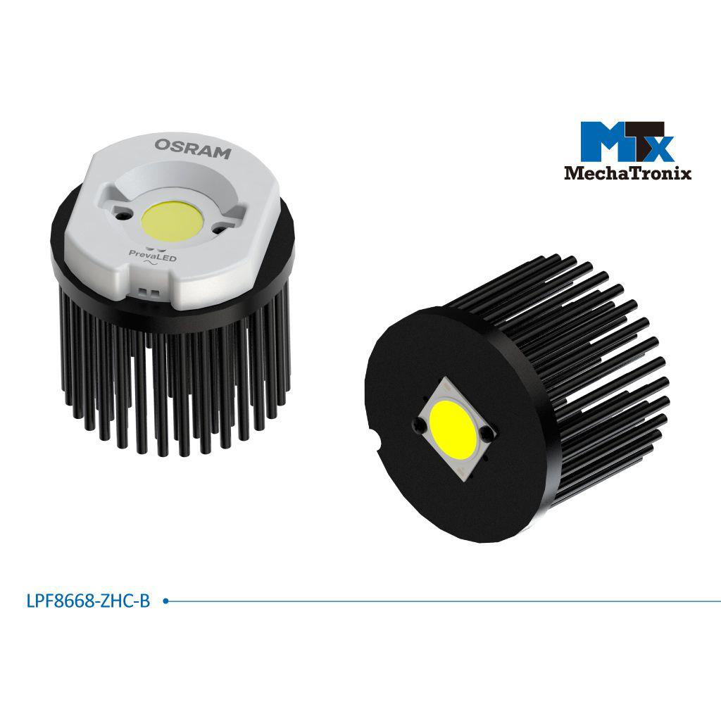 NICHIA COB Light-Engine, COB-B LEDs, LEDiL Optics, MechaTronix Heatsink (6000-8000lm, 2200-6500K, RA80-95)