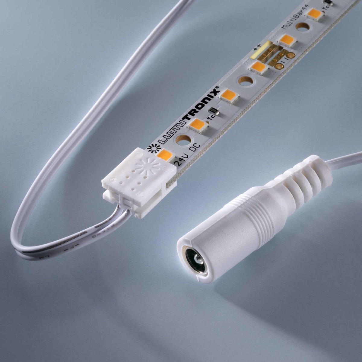 Plug&Play Starter-Set 4 x  Multibar 44 Nichia LED Strip warm white CRI90 3000K 732lm 24V 44 LEDs 50cm with driver and cables