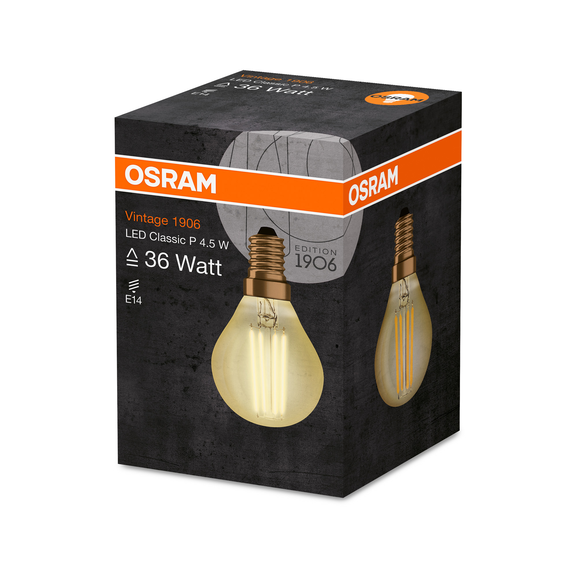 Osram LED VINTAGE 1906 CLP GOLD36 non-dim 4.5W 825 E14 2500K 420lm