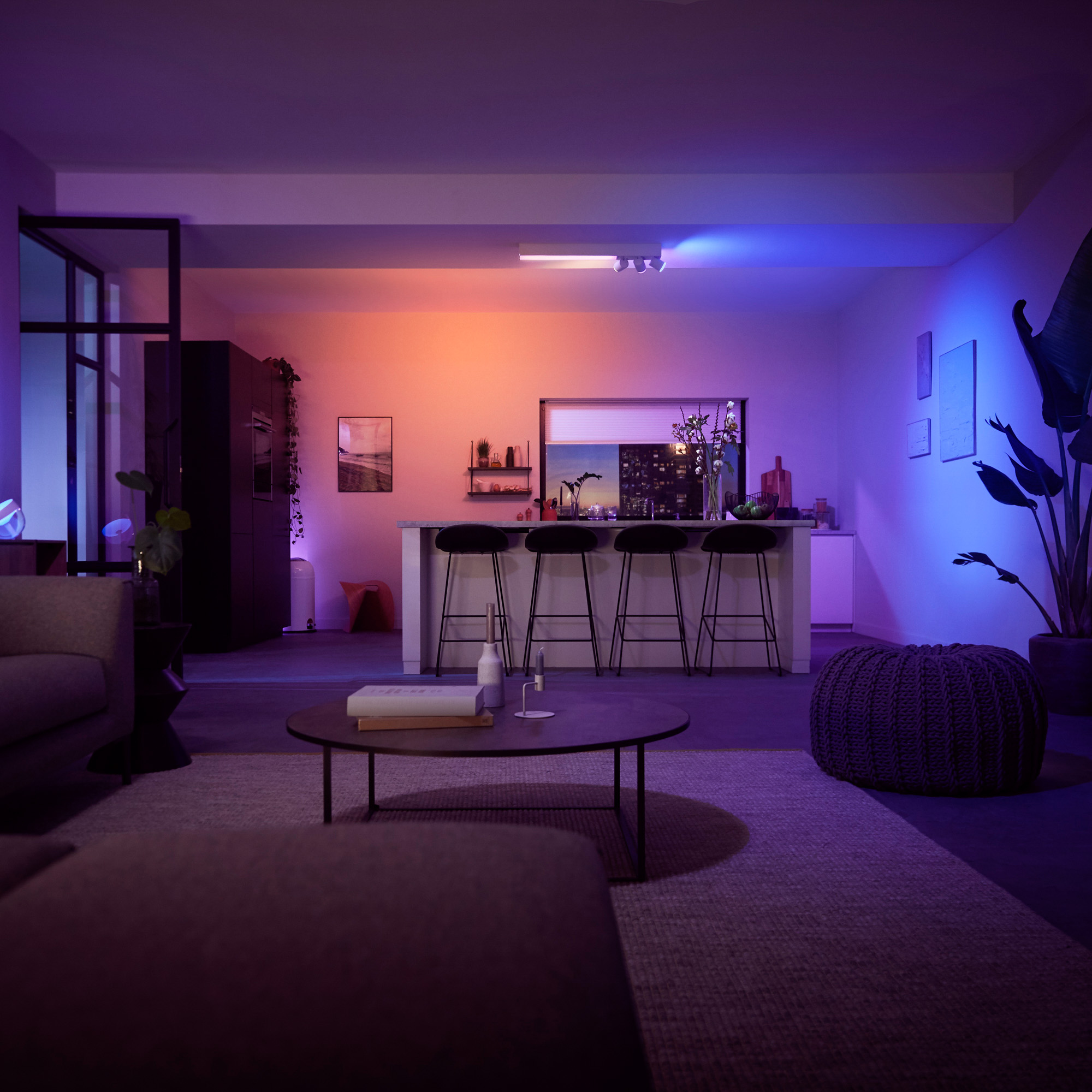 Philips Hue White & Color Ambiance Centris LED Ceiling Light with 3 Spots white 3650lm