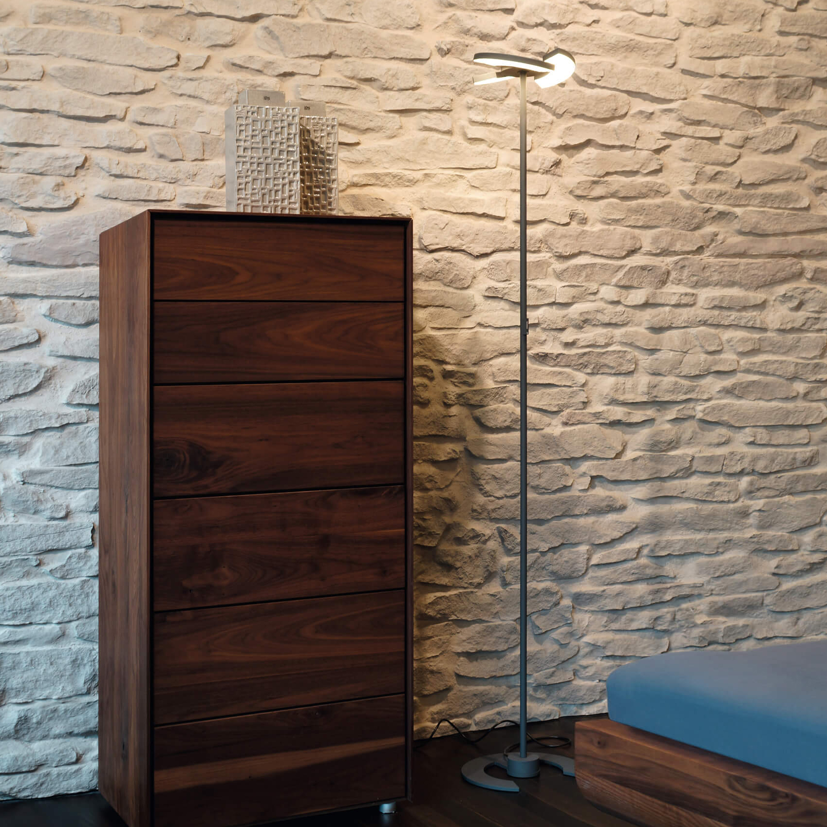 OLIGO LED Floor Lamp TRINITY chrome mat 2700K 1950lm