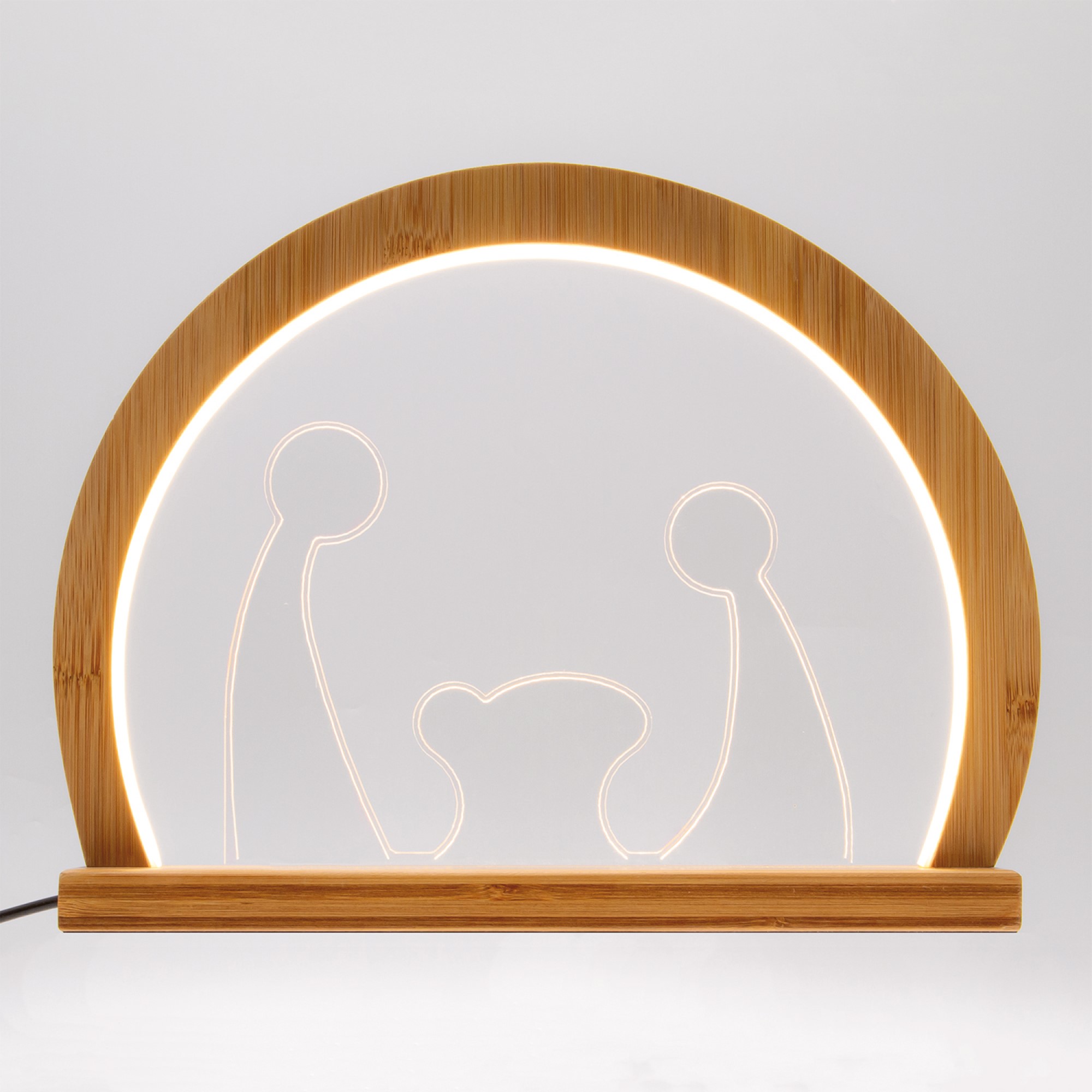 Lotti LED Light Arch Nativity Scene round Wood 3000K 30cm IP20