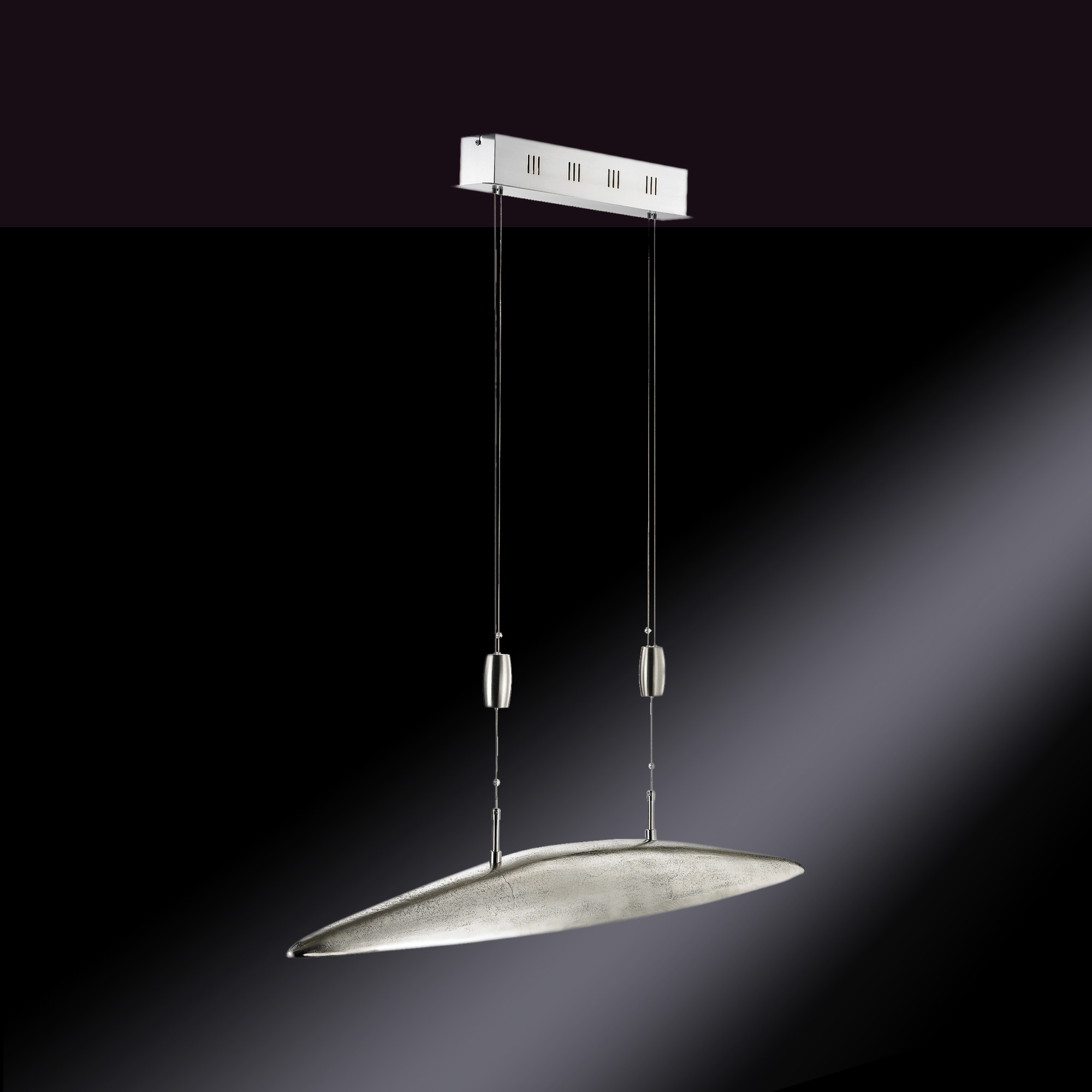 Fischer LED Pendant Luminaire Shine Five-flame 5.5W nickel 2200lm