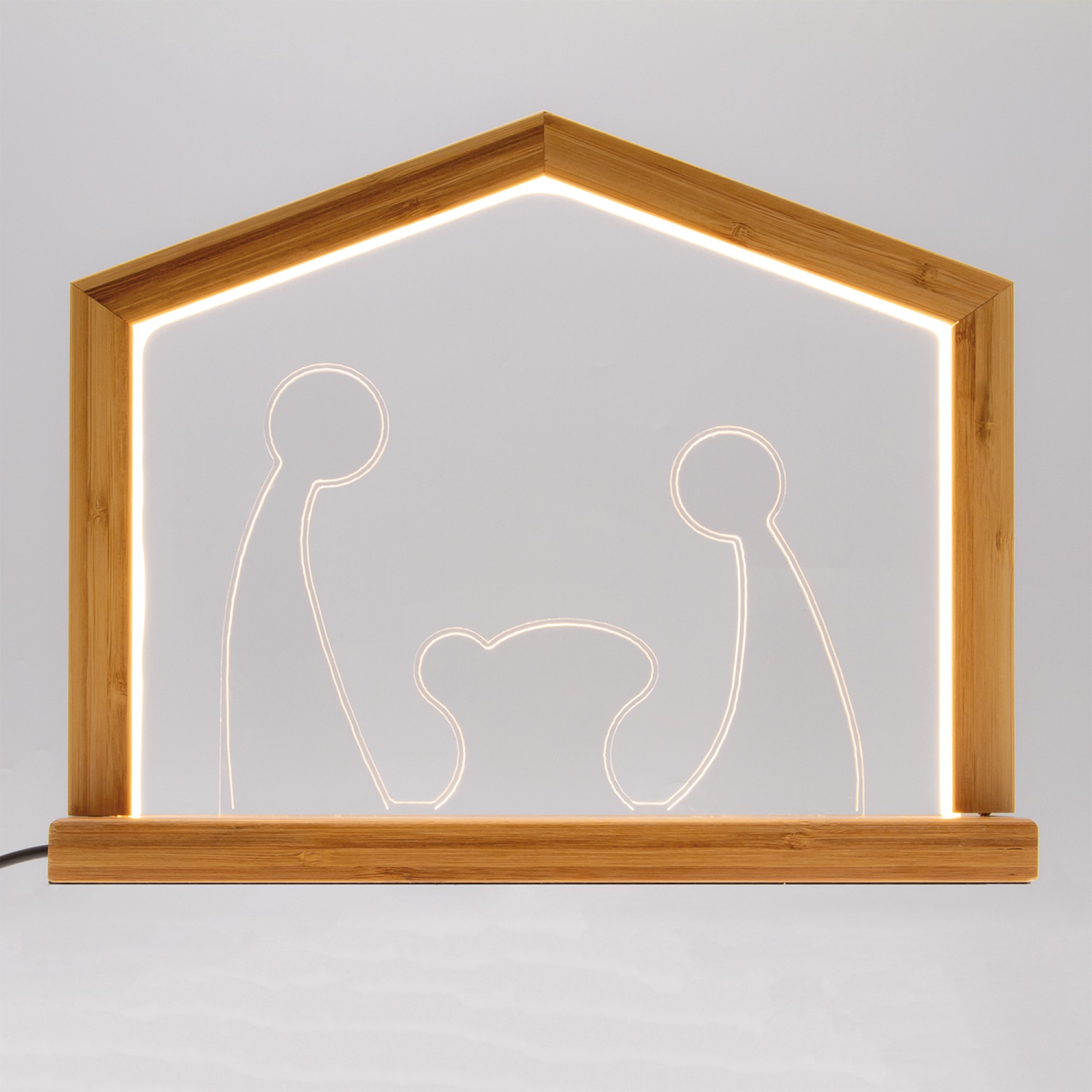 Lotti LED Light Arch Nativity Scene angular Wood 3000K 30cm IP20