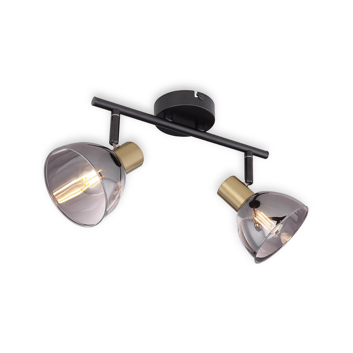 Globo Ceiling Light Jay, Double-Flamed, E14, black-bronze