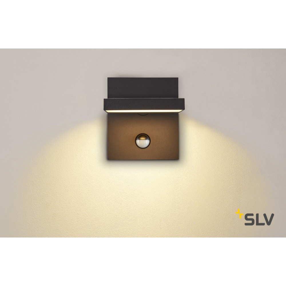 SLV ABRIDOR SENSOR WL 3000/4000K Outdoor LED Wall Luminaire anthracite 750lm