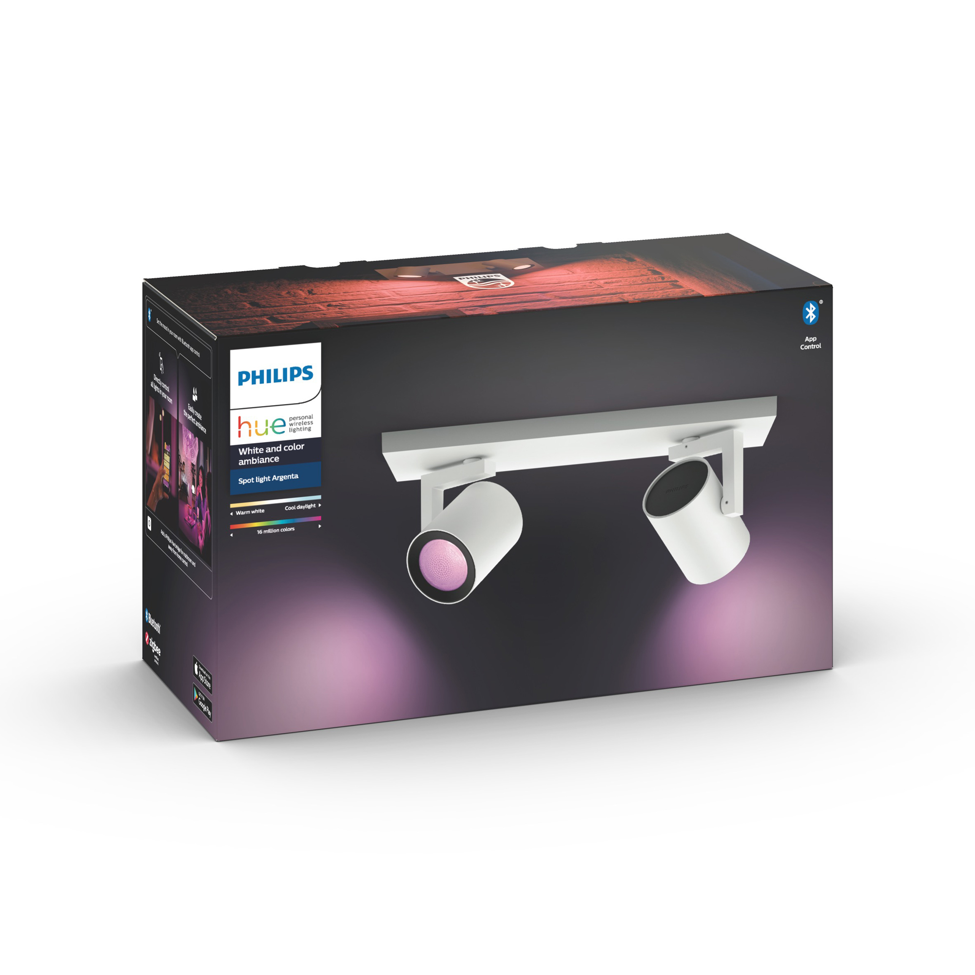 Philips Hue White & Color Ambiance Argenta LED Spot Double Flame white