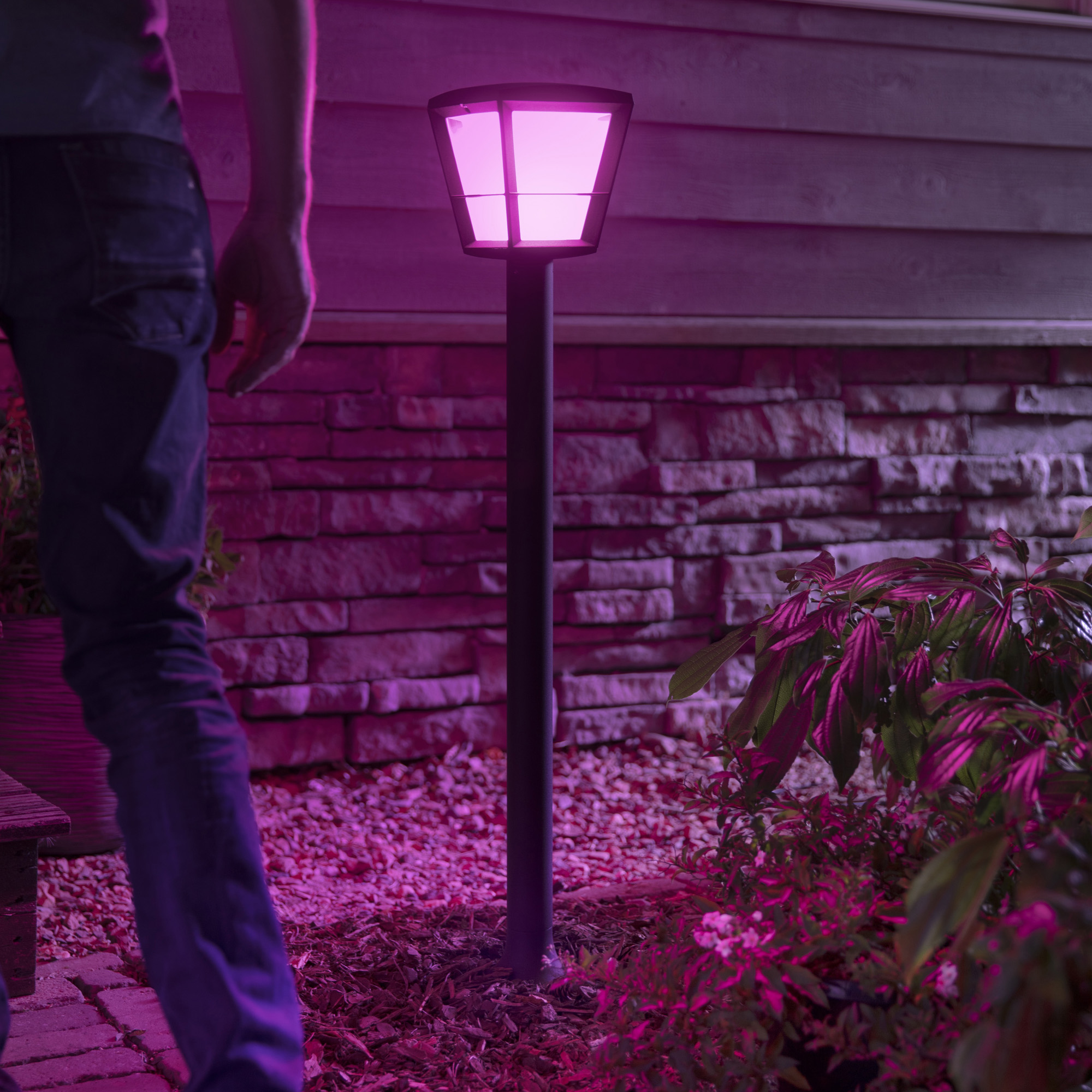 Philips Hue White and Color Ambiance Econic LED Path Light black