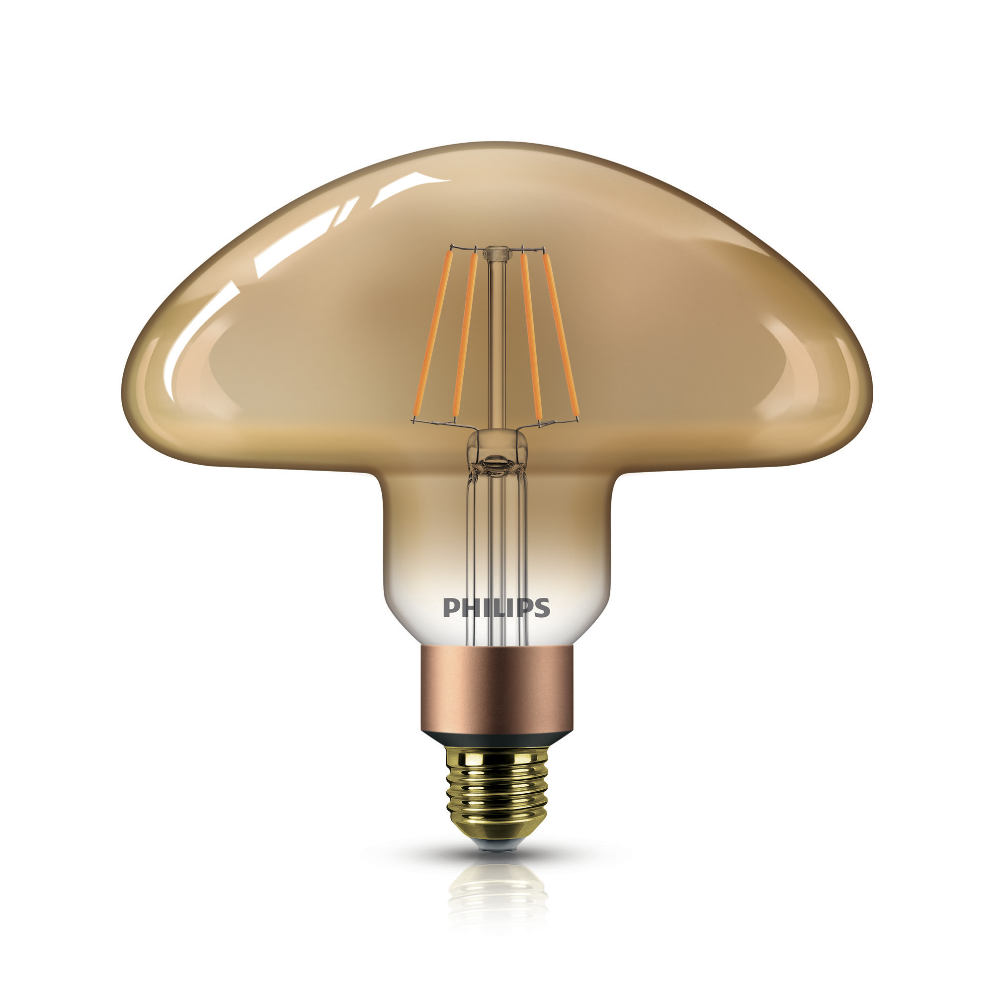 Philips Classic LEDbulb Mushroom 5.5-40W E27 818 gold Dim 1800K 470lm