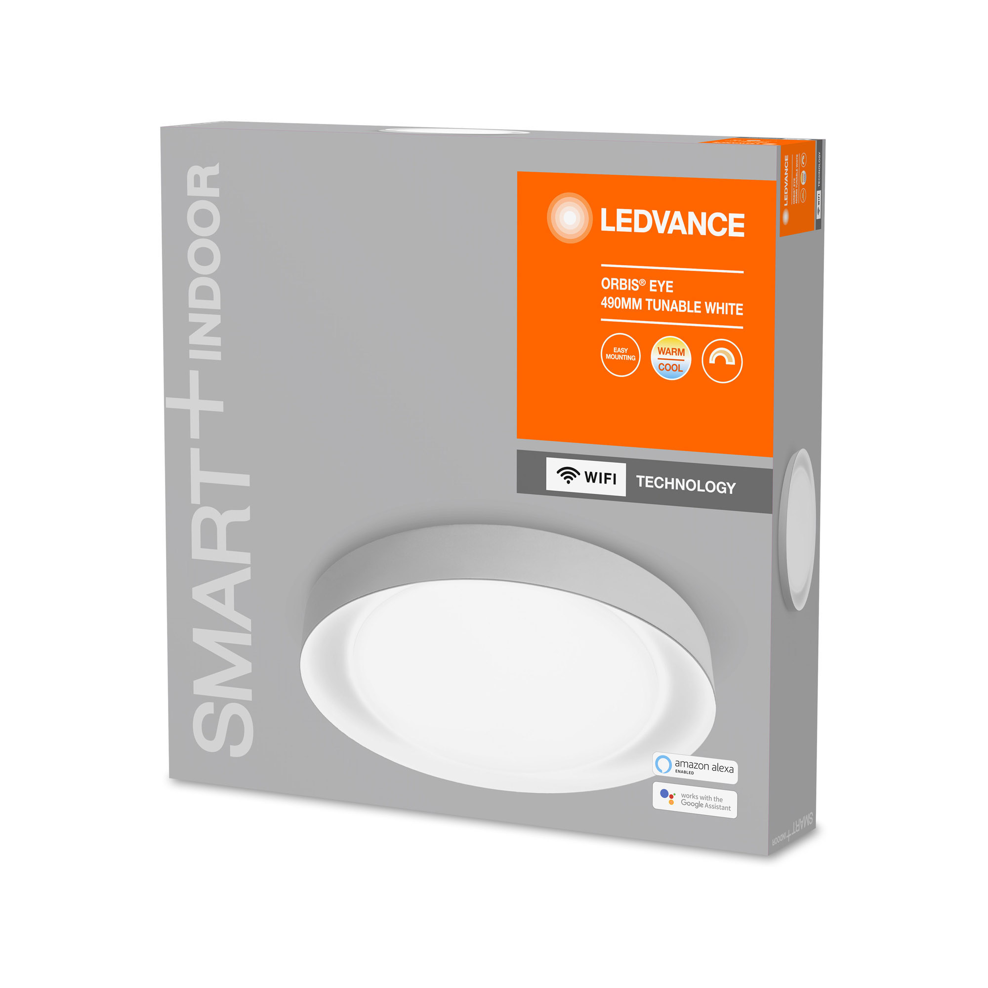 LEDVANCE SMART+ WiFi Tunable White LED Ceiling Light ORBIS Eye 490mm grey 3300lm