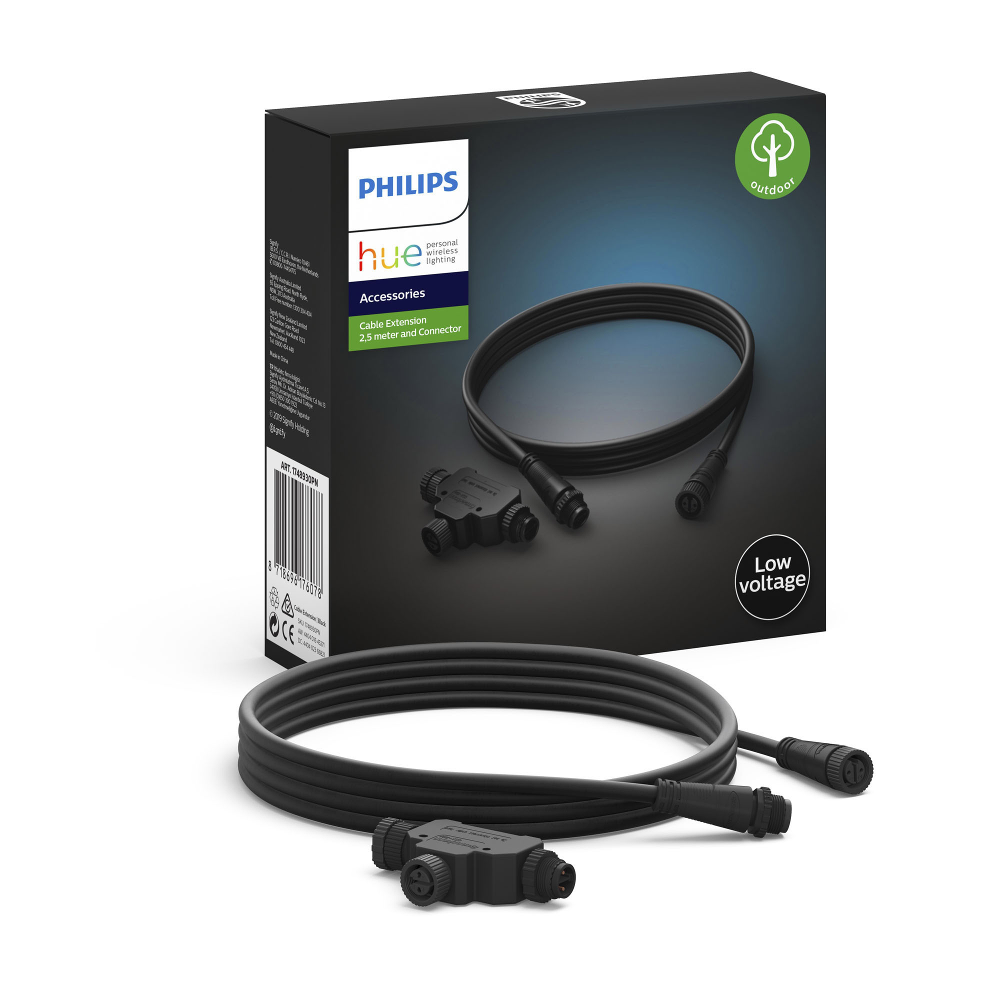 Philips Hue Outdoor Extension Cable 2.5m black