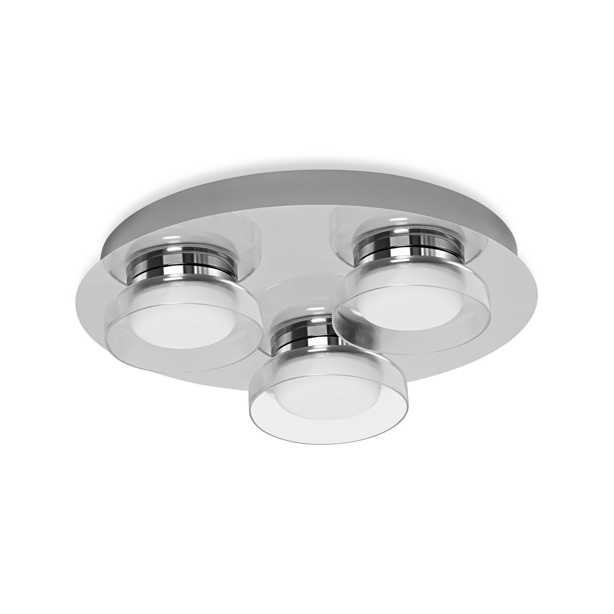 LEDVANCE SMART+ WiFi Tunable White LED Ceiling Light Round 300mm IP44 silver 1800lm