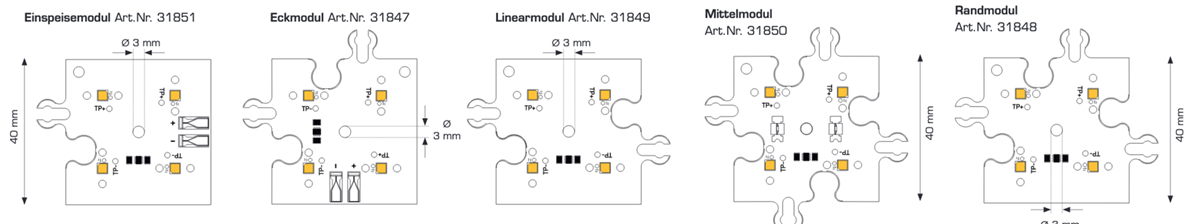 Module ConexMatrix 4 LEDs warm white CRI90
